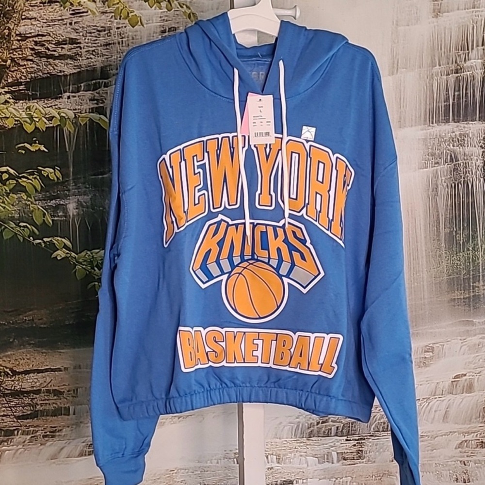 Blue New York Knicks Basketball Hoodie